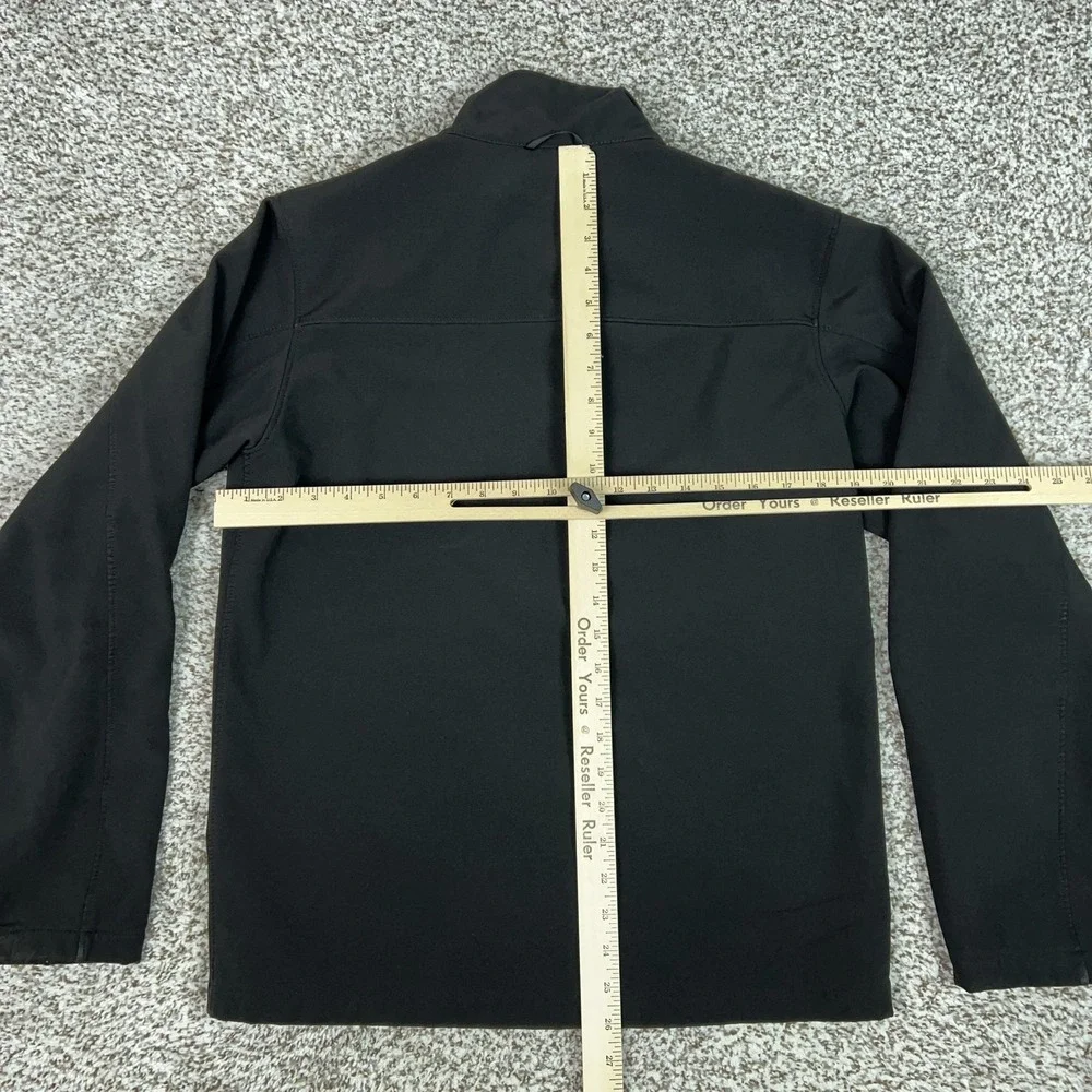 The North Face Jacket Mens Small Black Softshell Windbreaker Full Zip Hiking